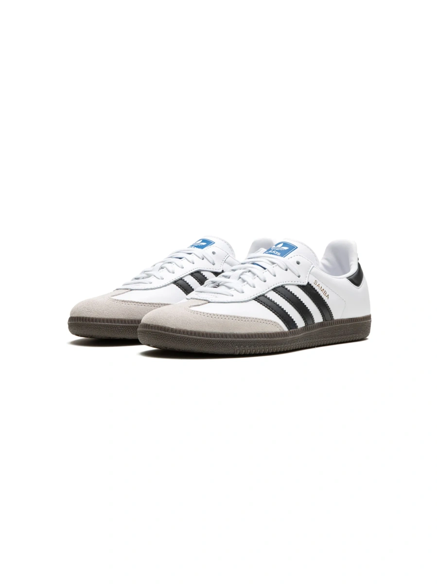 Sneakers adidas Originals albi din piele si piele intoarsa - Img 5
