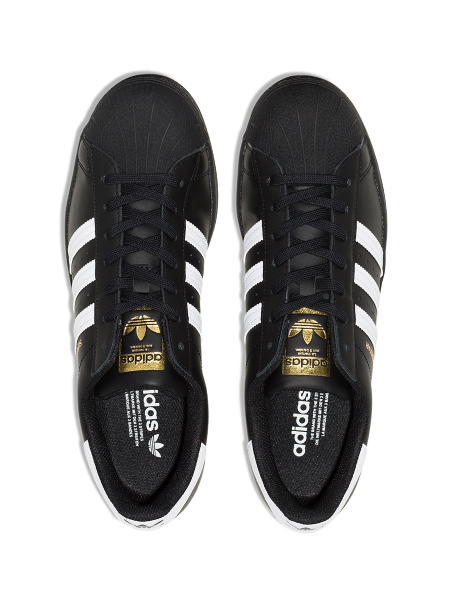 Sneakers adidas Originals superstar negri din cauciuc si piele - Img 4