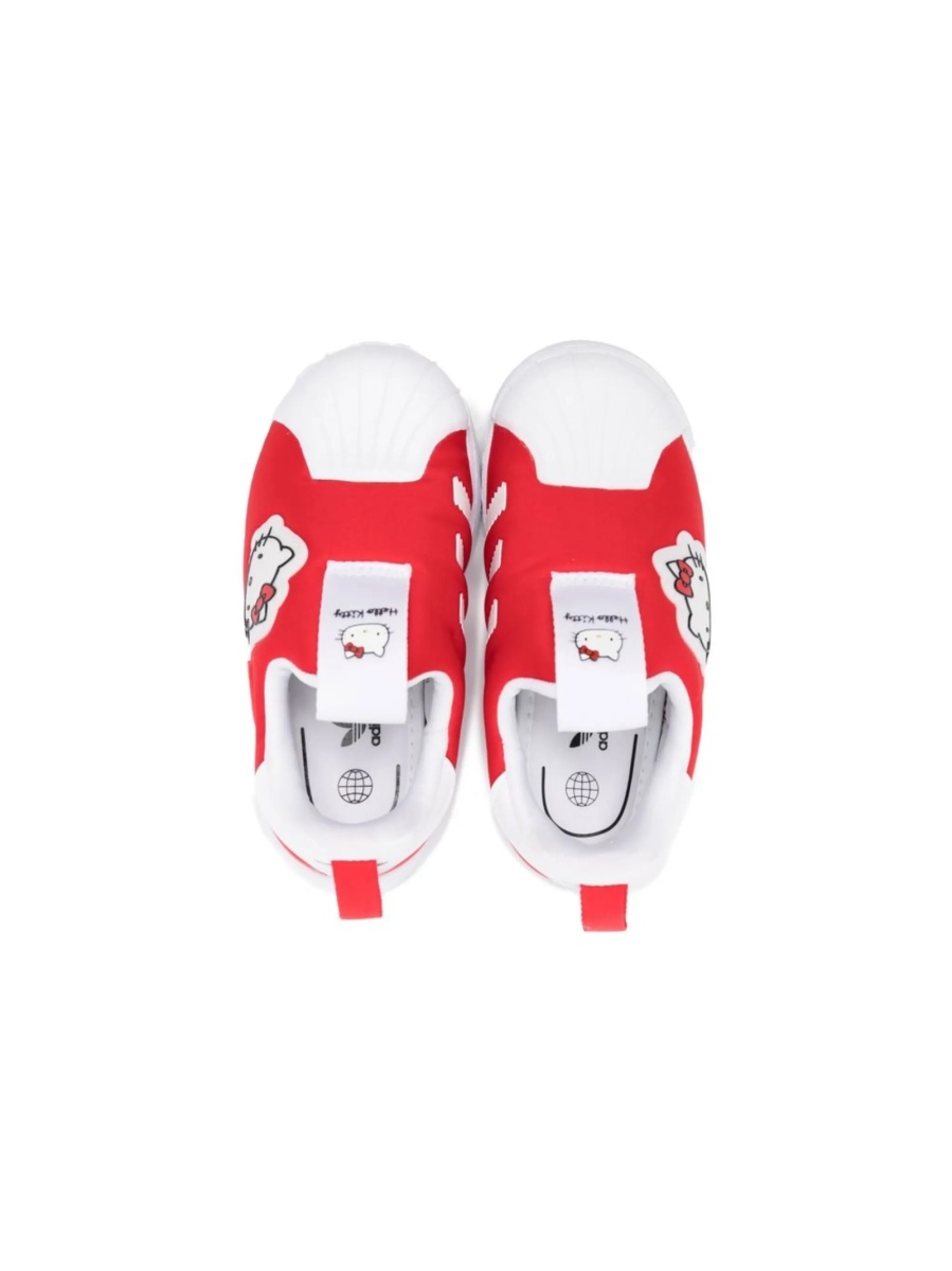 Sneakers adidas Originals superstar rosii din material textil - Img 3