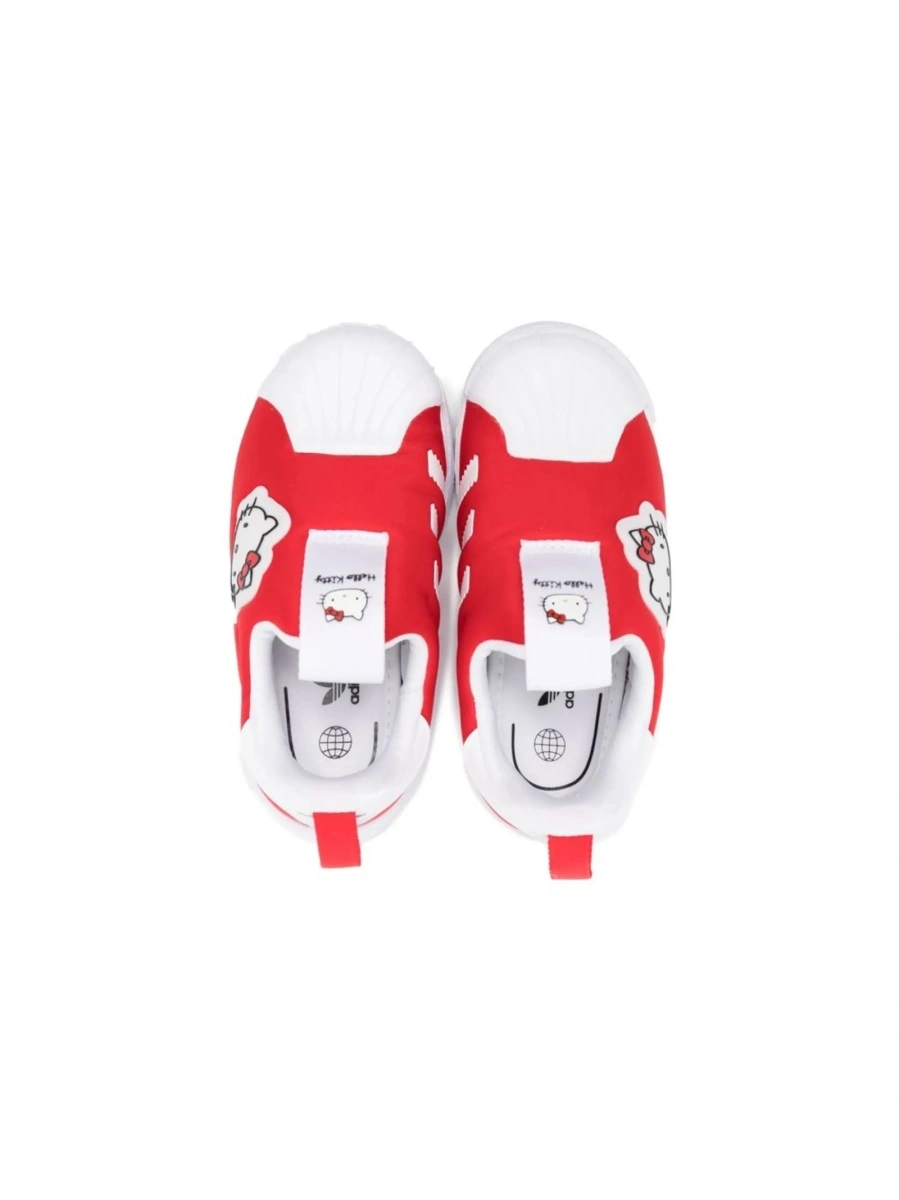 Sneakers adidas Originals superstar rosii din material textil - Img 3