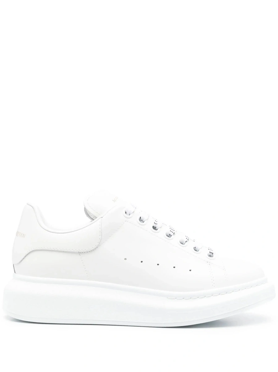 Sneakers Alexander McQueen albi din piele 'Bianca' - Img 8