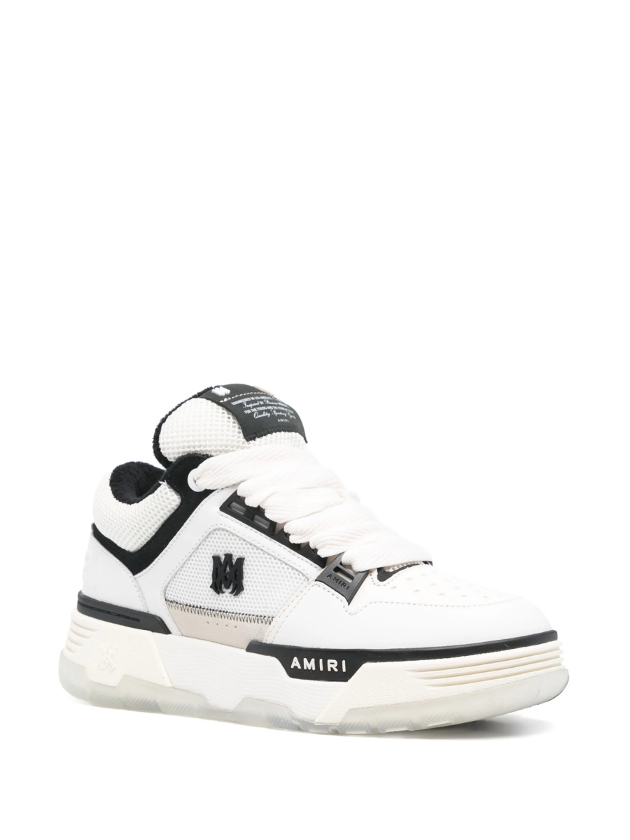 Sneakers AMIRI albi din material textil si piele - Img 4