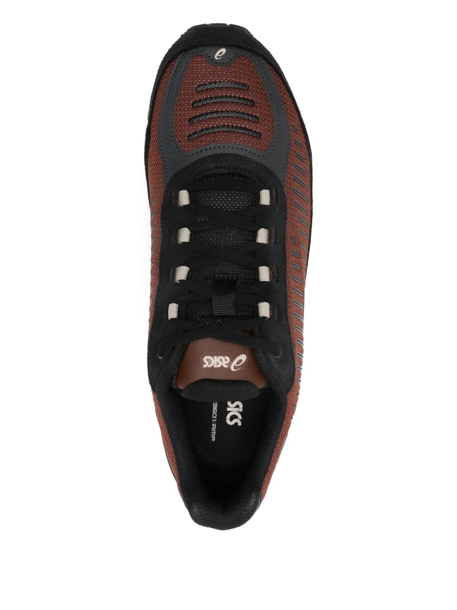 Sneakers ASICS maro din material textil si piele intoarsa - Img 4