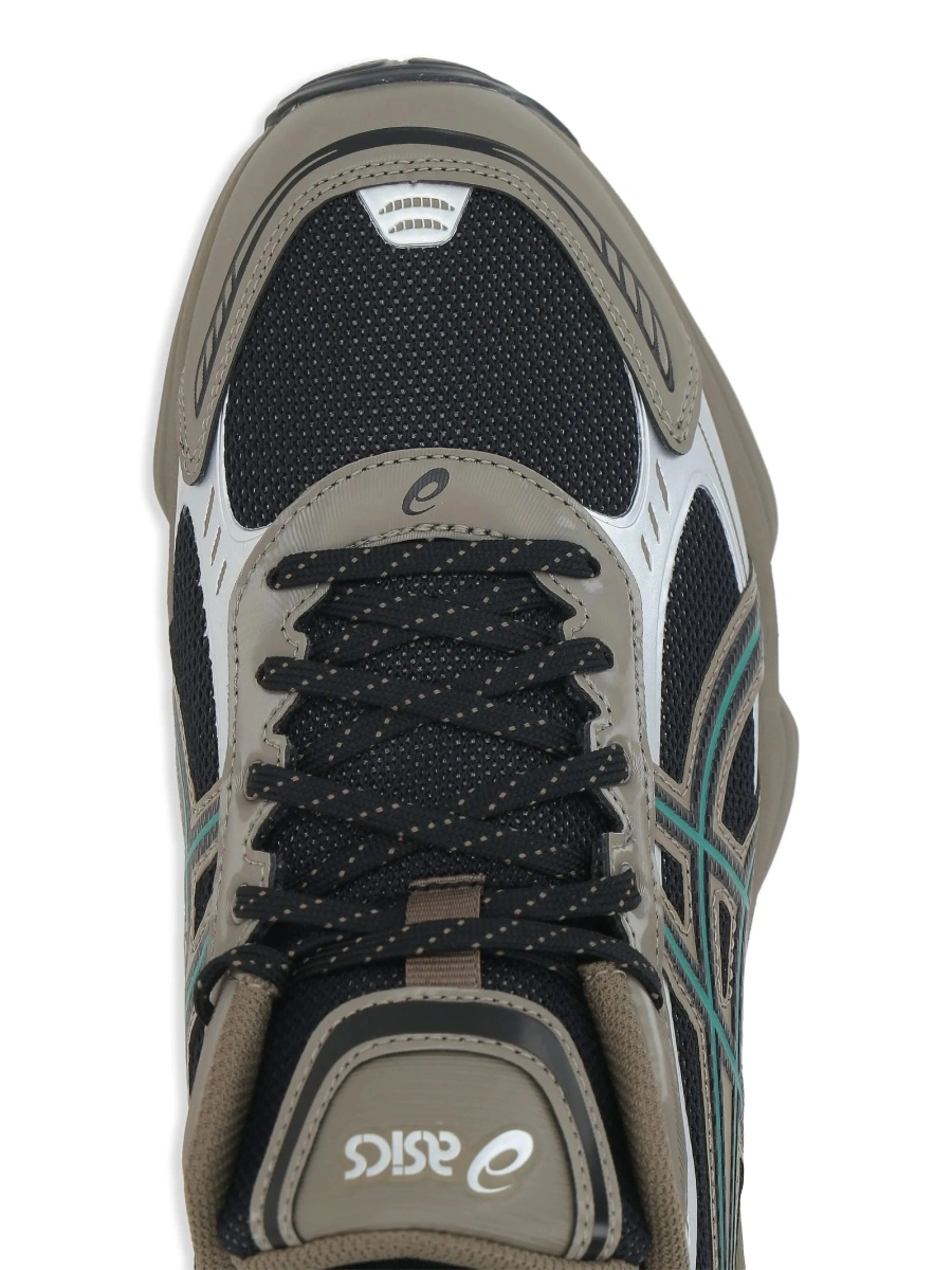 Sneakers ASICS negri din material textil si piele eco - Img 4