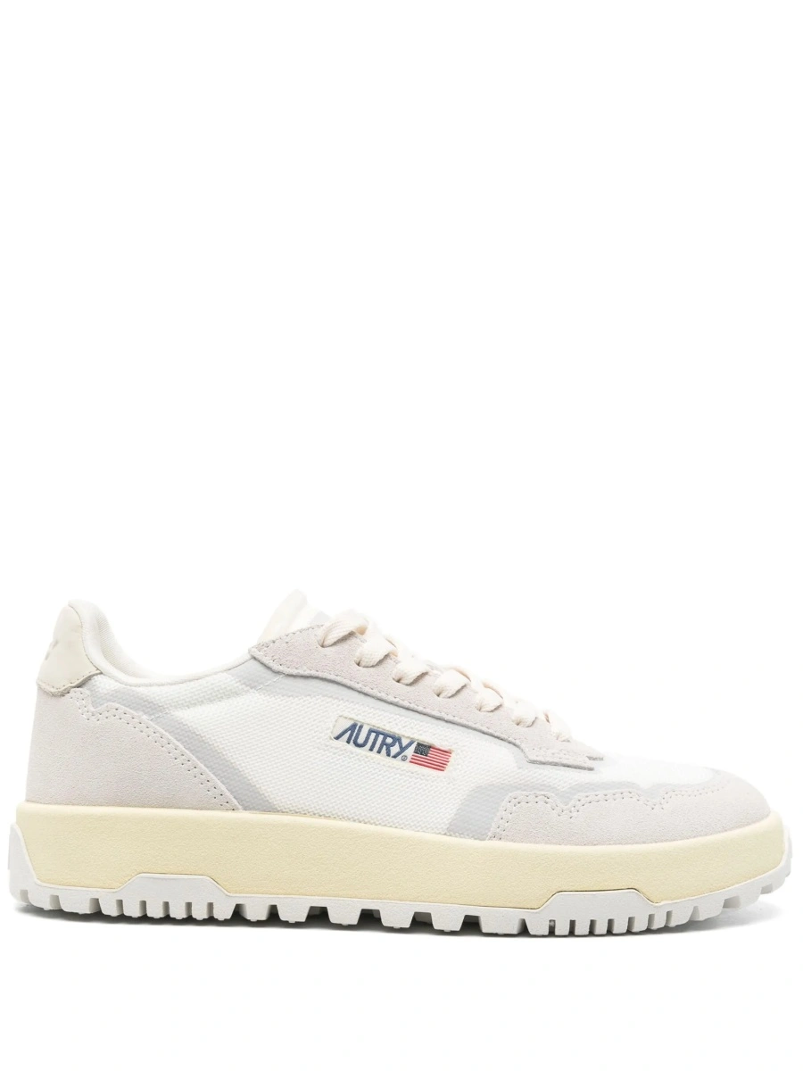 Sneakers AUTRY albi din material textil si piele intoarsa - Img 8