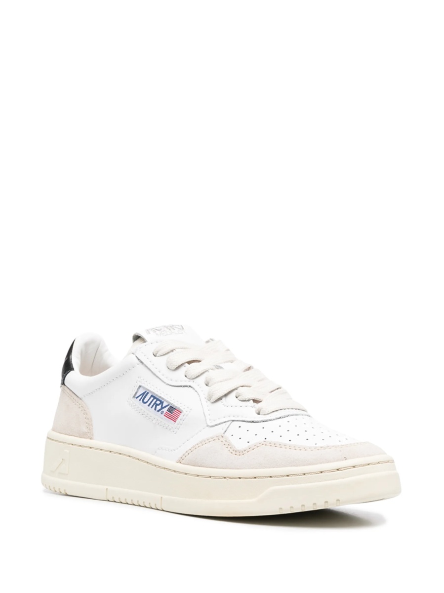 Sneakers AUTRY albi din material textil si piele - Img 2