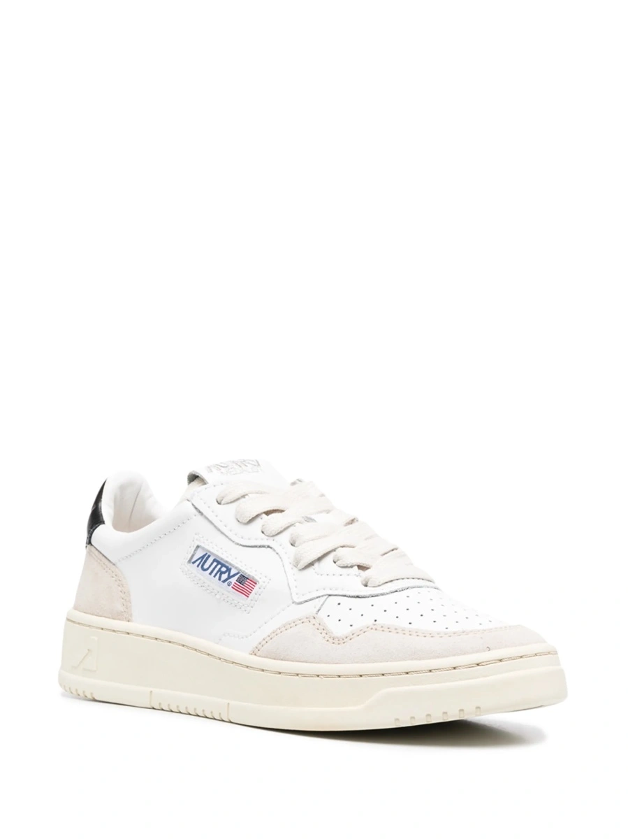 Sneakers AUTRY albi din material textil si piele - Img 2
