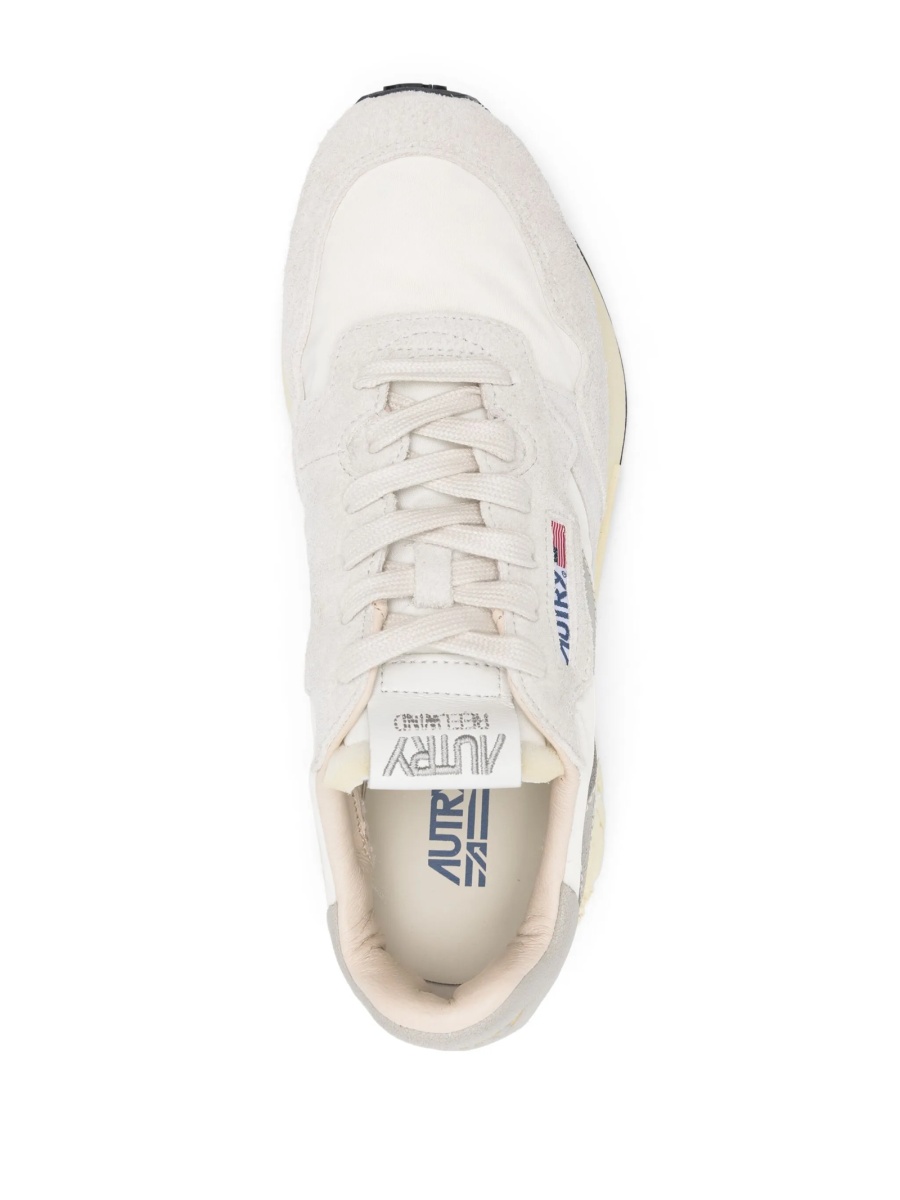 Sneakers AUTRY albi din nylon si piele intoarsa - Img 4