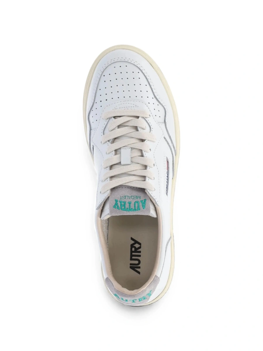 Sneakers AUTRY albi din piele intoarsa si piele - Img 4