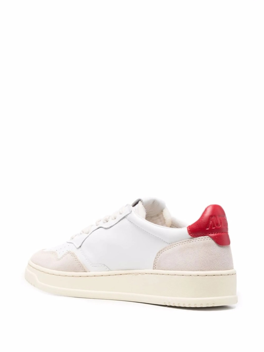 Sneakers AUTRY albi din piele si material textil - Img 3