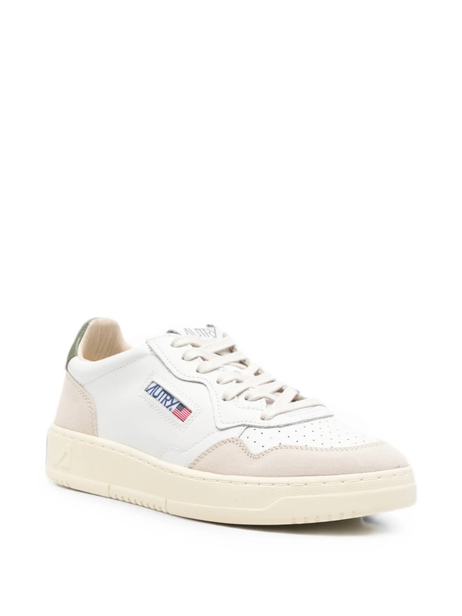 Sneakers AUTRY albi din piele si piele intoarsa - Img 2