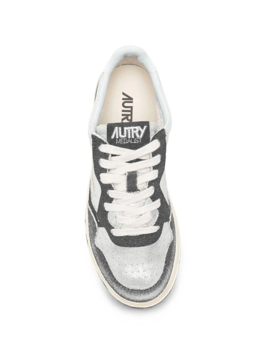 Sneakers AUTRY argintii din piele - Img 4
