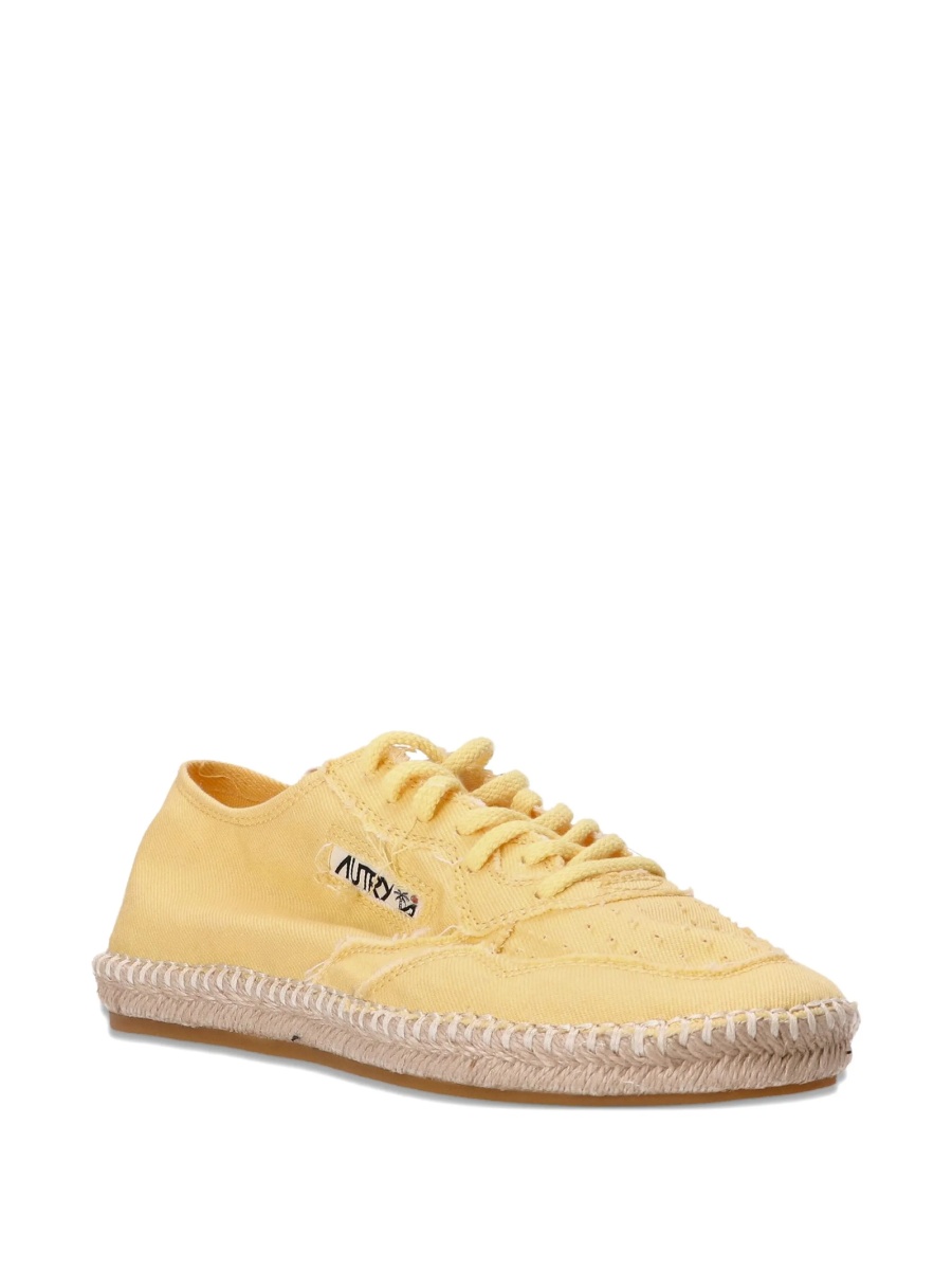 Sneakers AUTRY galbeni din material textil - Img 2