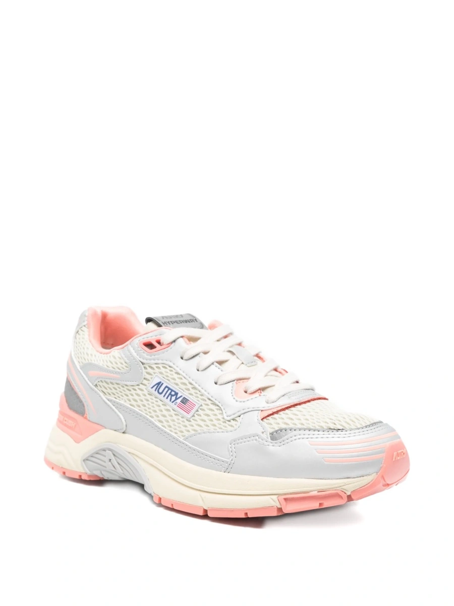 Sneakers AUTRY gri din piele si material textil - Img 2