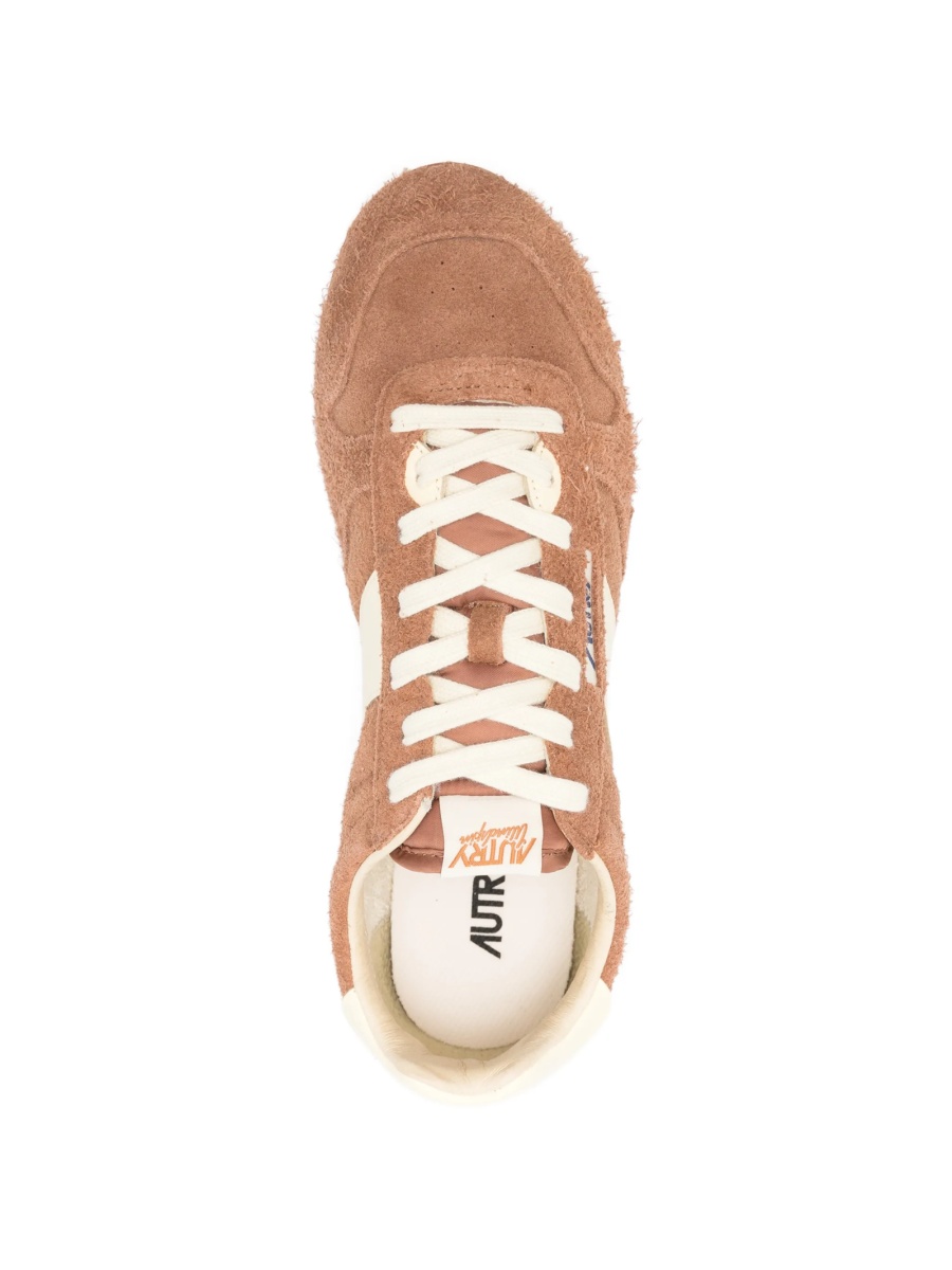 Sneakers AUTRY maro din material textil si piele - Img 4