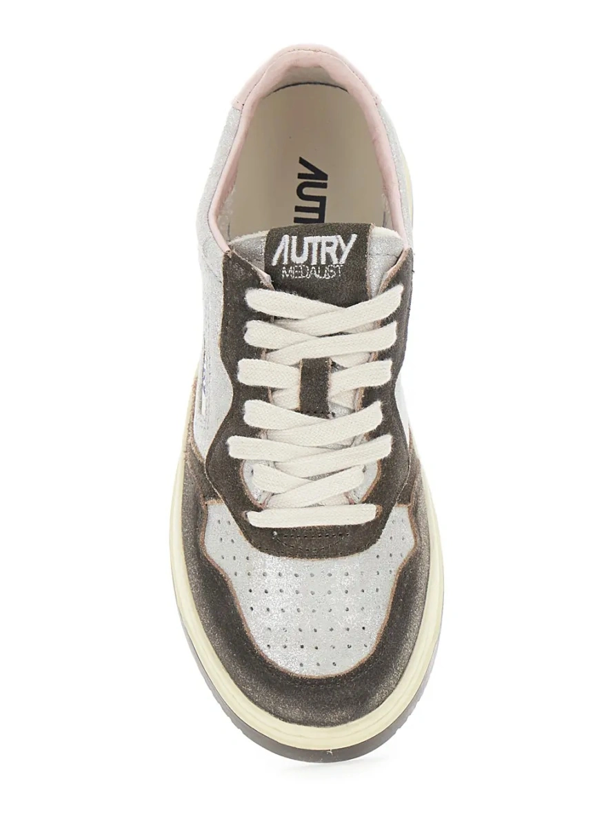 Sneakers AUTRY maro din piele intoarsa 'Medalist LS' - Img 4