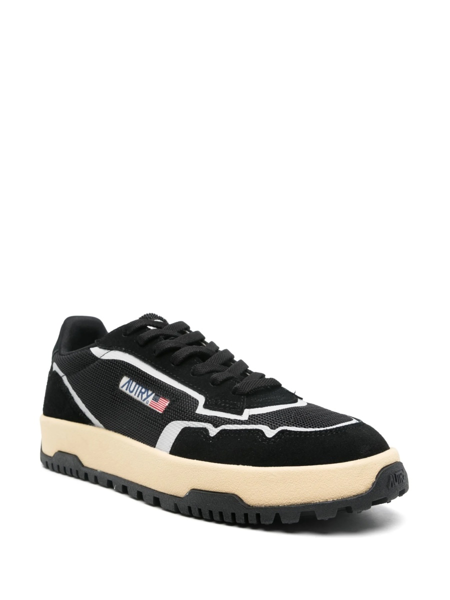 Sneakers AUTRY negri din material textil si piele intoarsa - Img 2