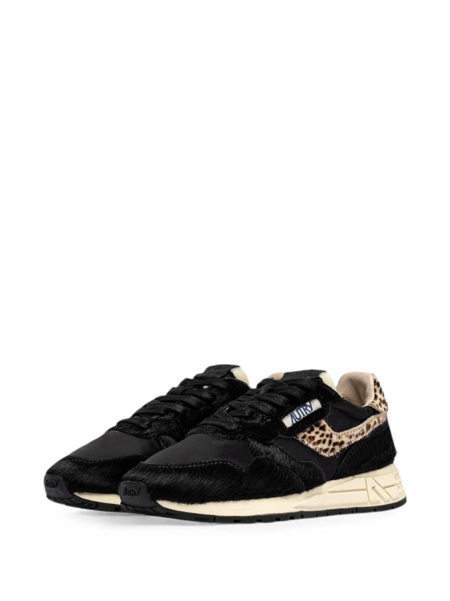 Sneakers AUTRY negri din nylon si blana - Img 2