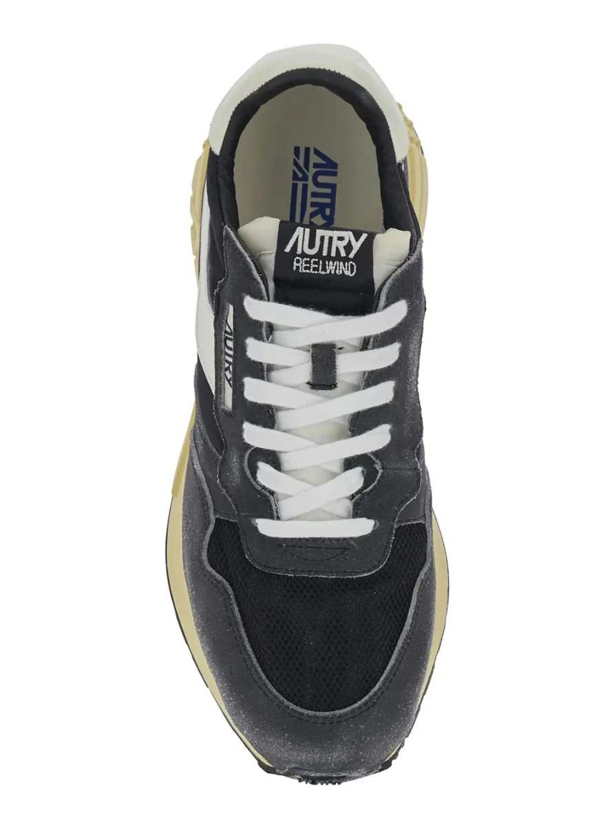 Sneakers AUTRY negri din piele si textil - Img 4