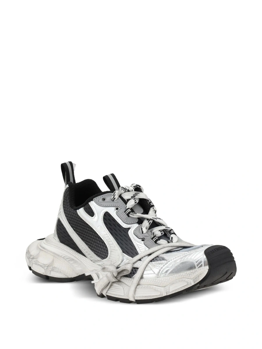 Sneakers Balenciaga 3XL albi din polyester si piele - Img 2
