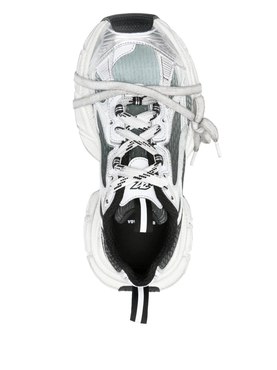 Sneakers Balenciaga 3XL argintii din poliuretan si material textil - Img 4