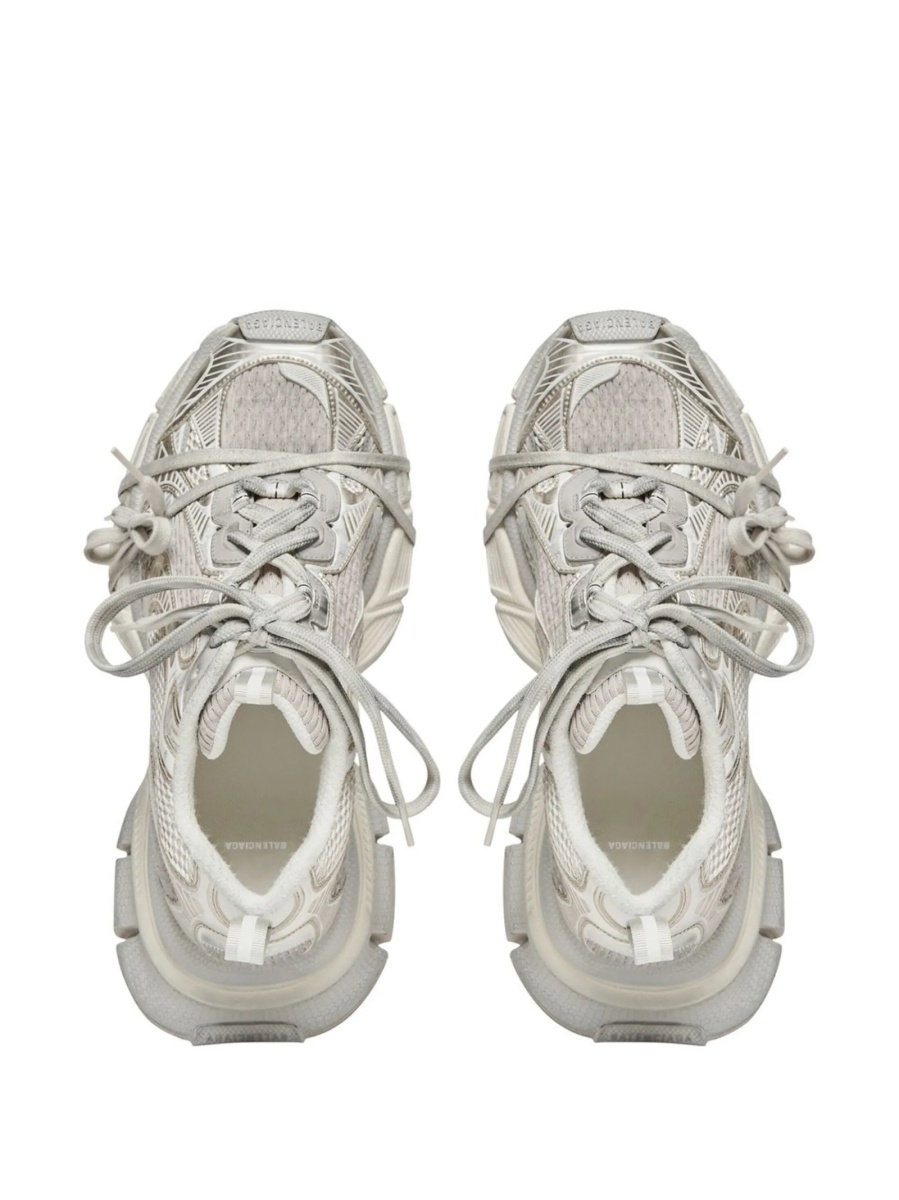 Sneakers Balenciaga 3XL gri din material textil - Img 3