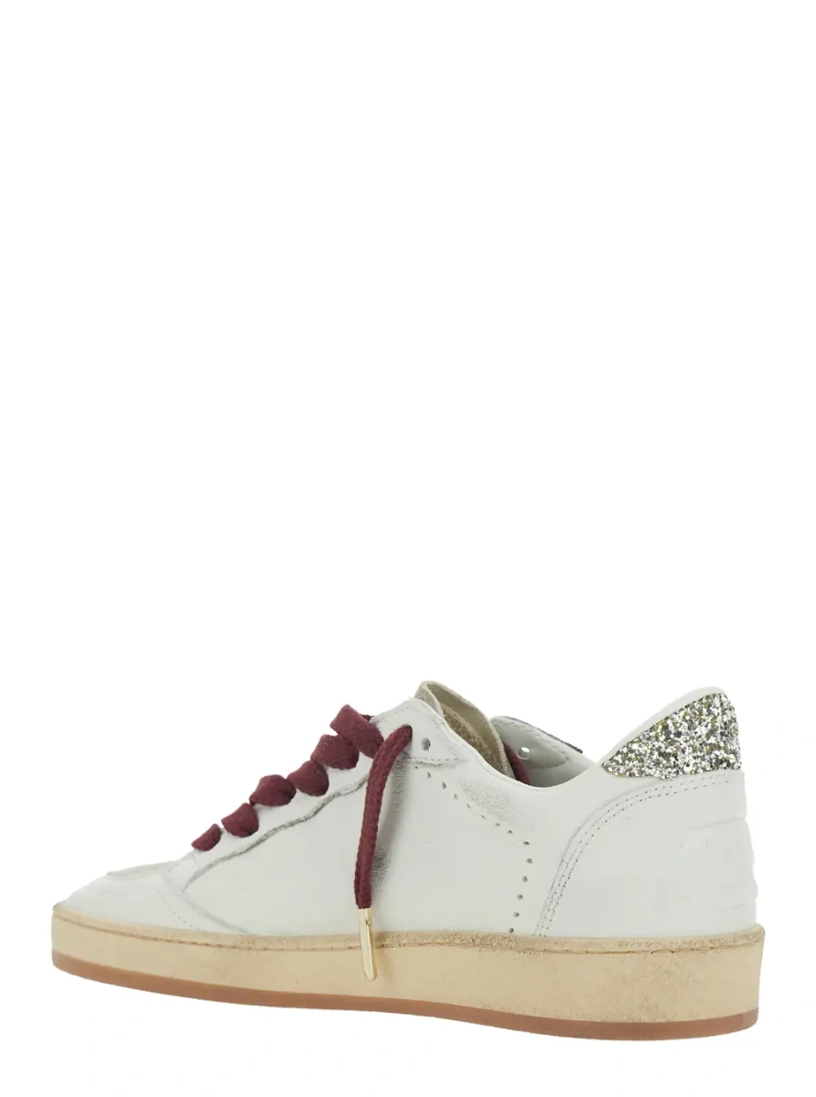 Sneakers 'Ballstar' White Low Top Sneakers with Star Patch with Glitter and Glitter Heel and Logo Lettering in Leather for Women - Img 3