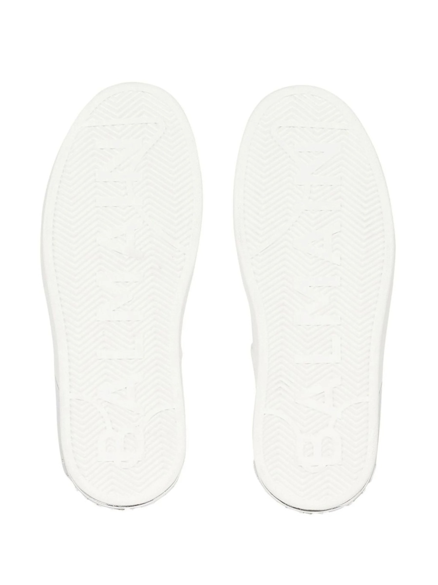 Sneakers Balmain b-court albi din piele - Img 5
