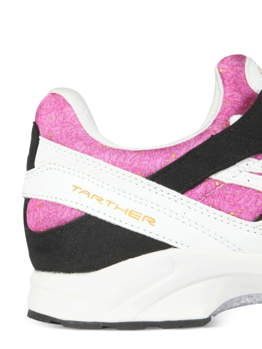Sneakers Comme des Garçons albi din piele intoarsa si material textil - Img 4