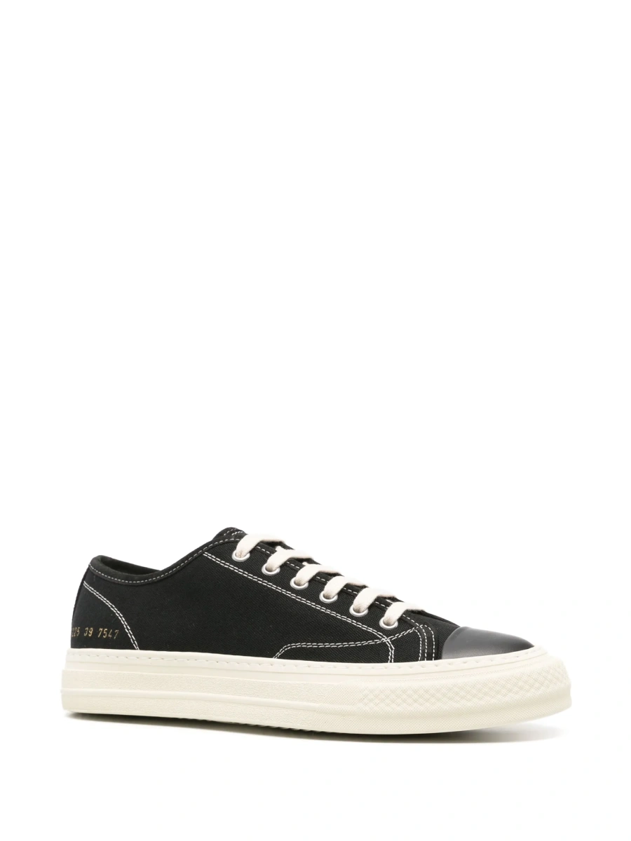 Sneakers Common Projects tournament negri din material textil si piele - Img 2
