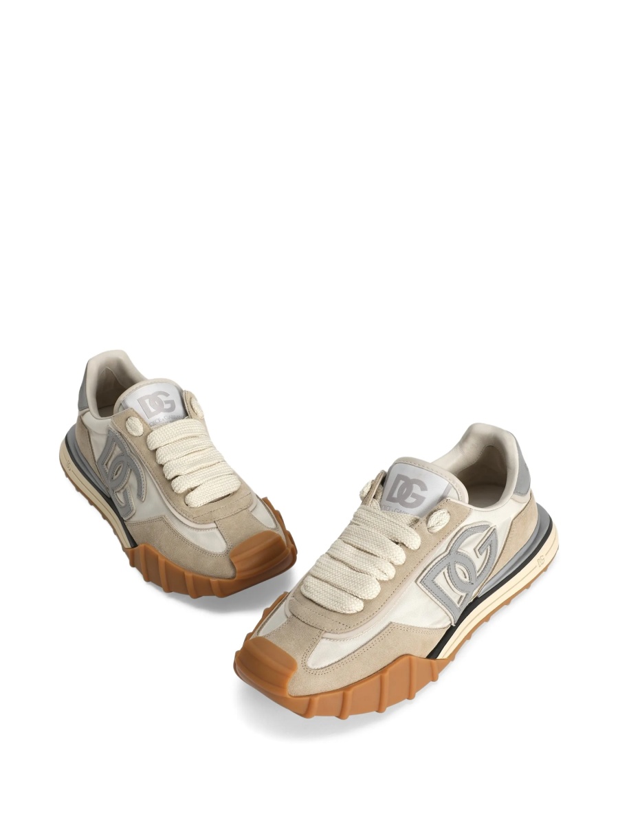 Sneakers Dolce &amp; Gabbana DG Logo albi din poliamida si piele - Img 3