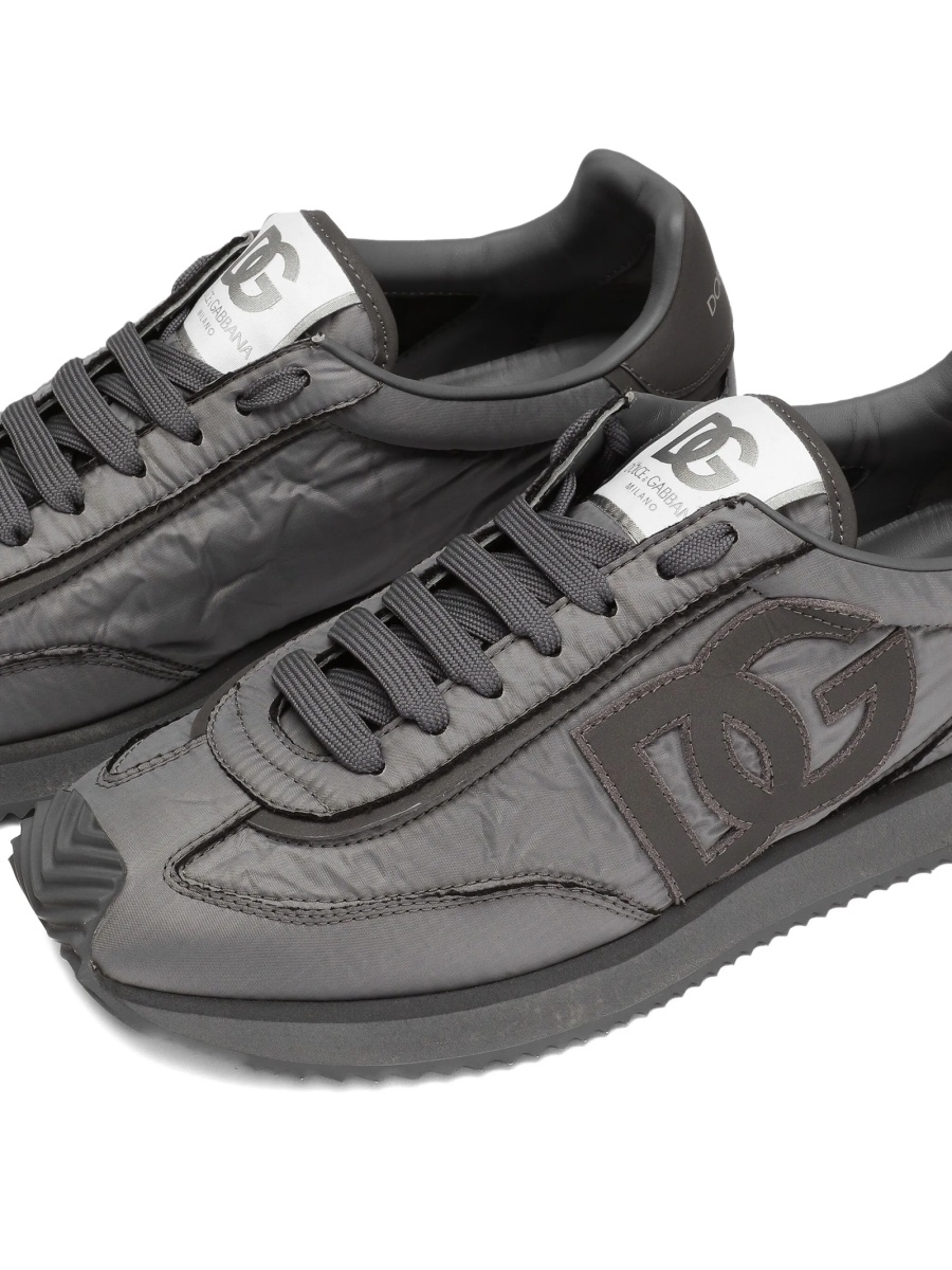 Sneakers Dolce &amp; Gabbana gri din poliuretan si polyester - Img 4