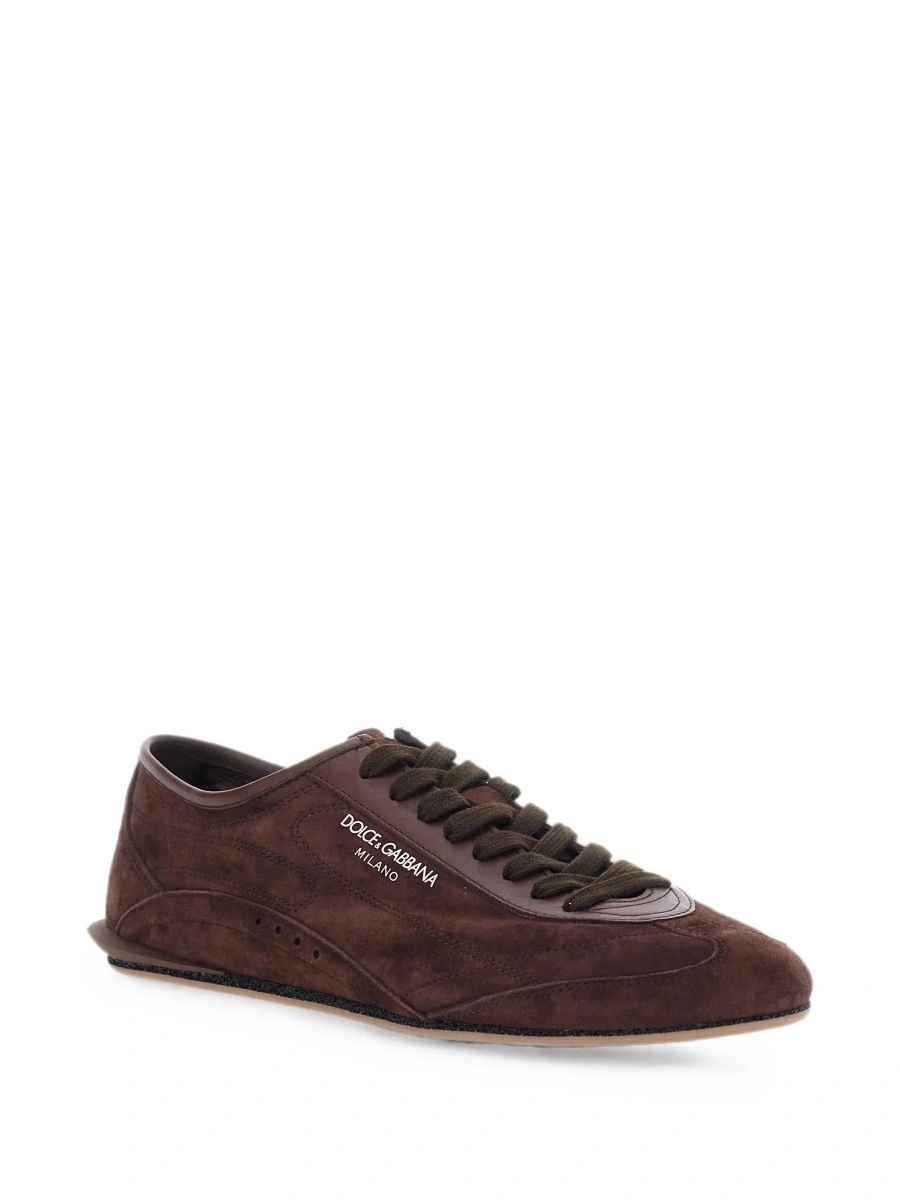 Sneakers Dolce &amp; Gabbana maro din piele intoarsa 'Gimondi Plus' - Img 5