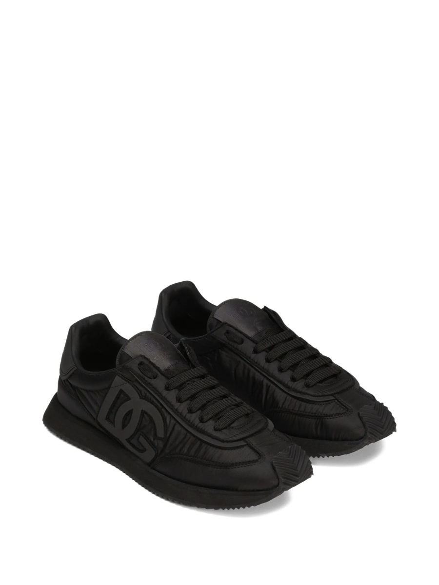 Sneakers Dolce &amp; Gabbana negri din piele si poliuretan - Img 2
