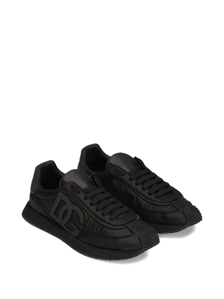 Sneakers Dolce &amp; Gabbana negri din piele si poliuretan - Img 2