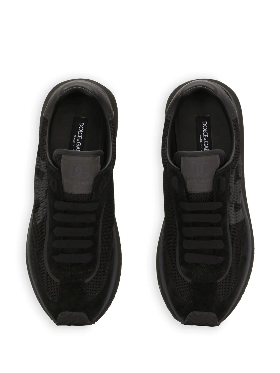 Sneakers Dolce &amp; Gabbana negri din polyester si piele intoarsa - Img 7