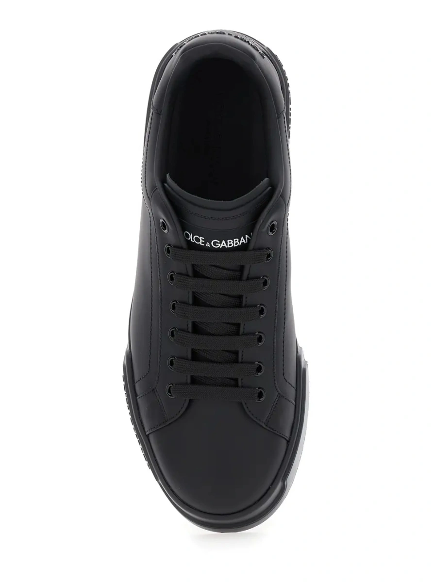 Sneakers Dolce &amp; Gabbana 'Portofino' negri din piele 'Portofino Light' - Img 4