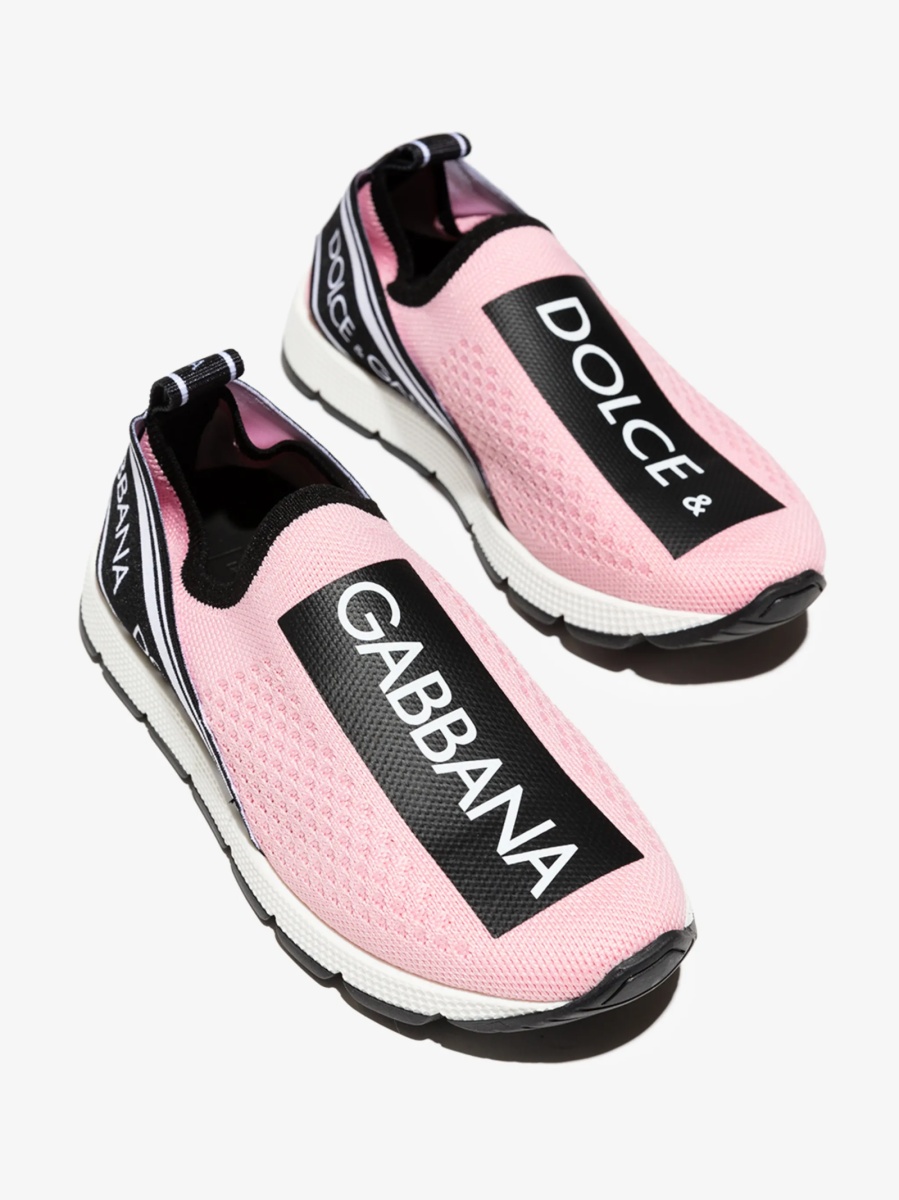 Sneakers Dolce &amp; Gabbana roz din material textil - Img 2