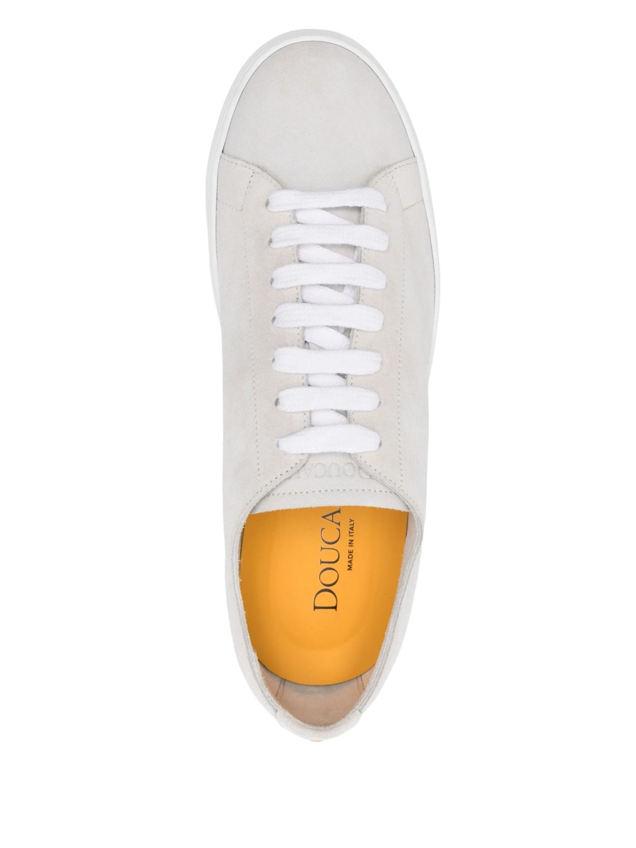 Sneakers Doucal's gri din piele intoarsa - Img 4