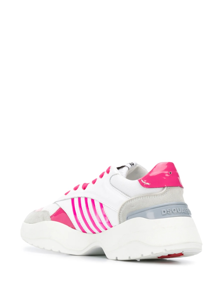 Sneakers DSQUARED2 albi din piele - Img 3