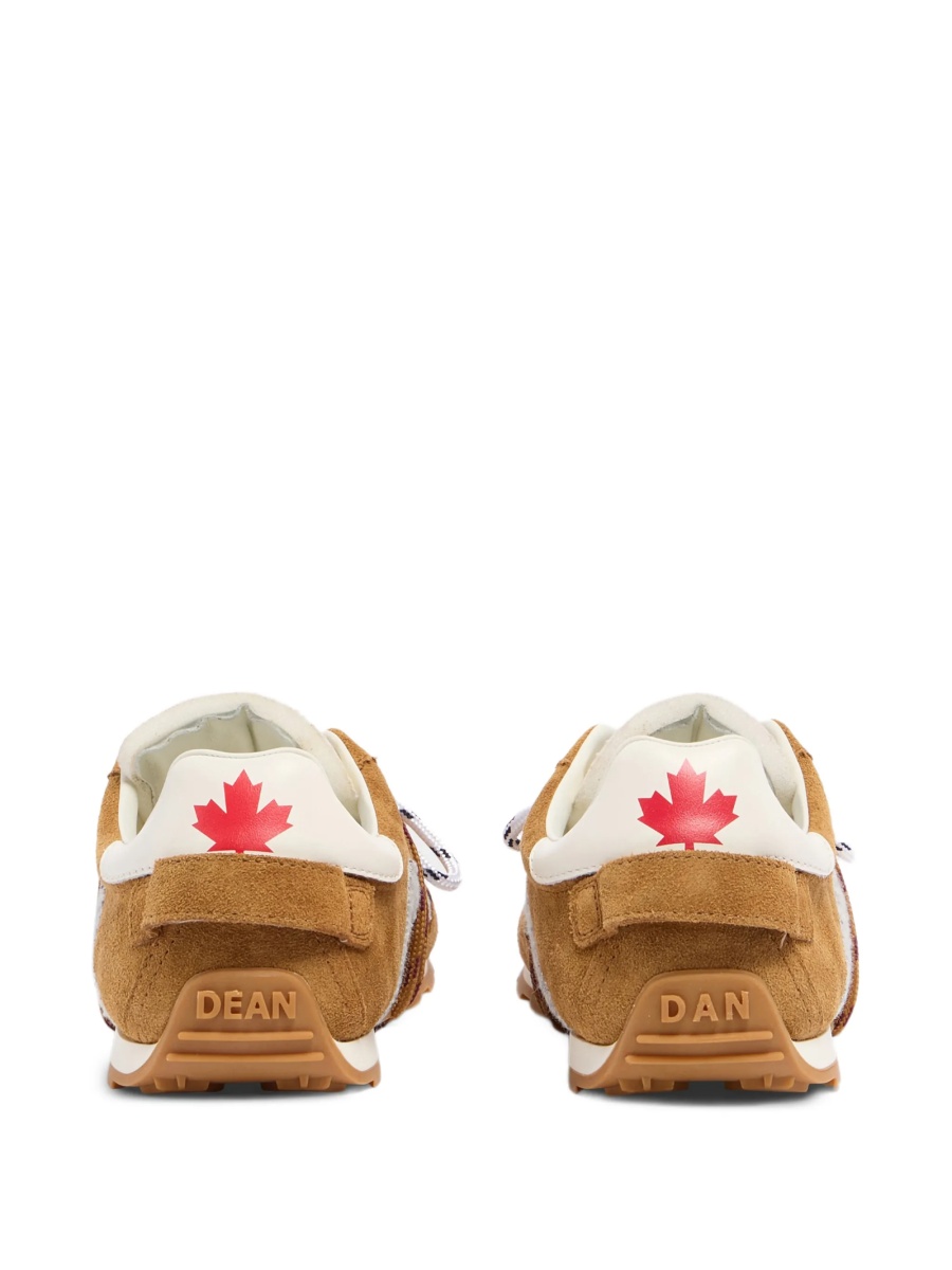 Sneakers DSQUARED2 maro din piele intoarsa si piele - Img 3