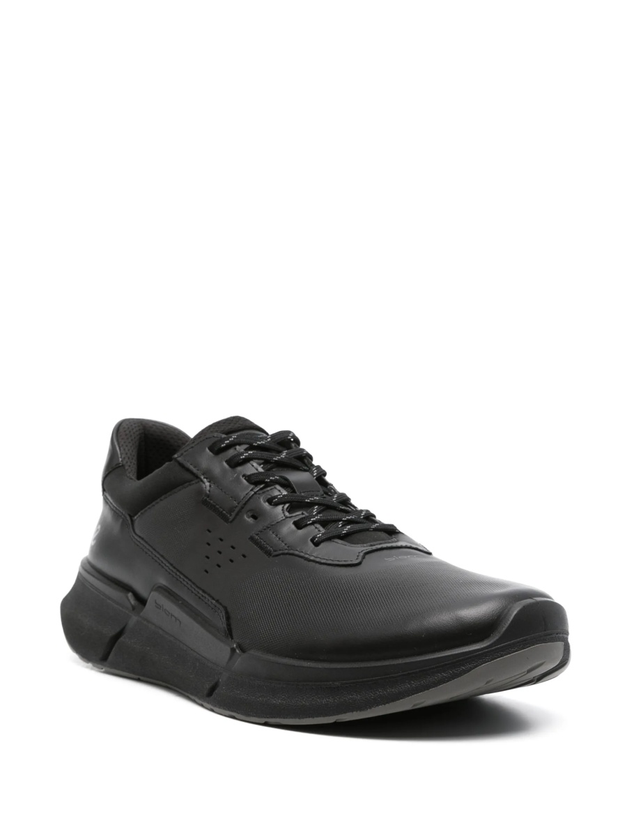 Sneakers ECCO negri din piele si material textil - Img 2