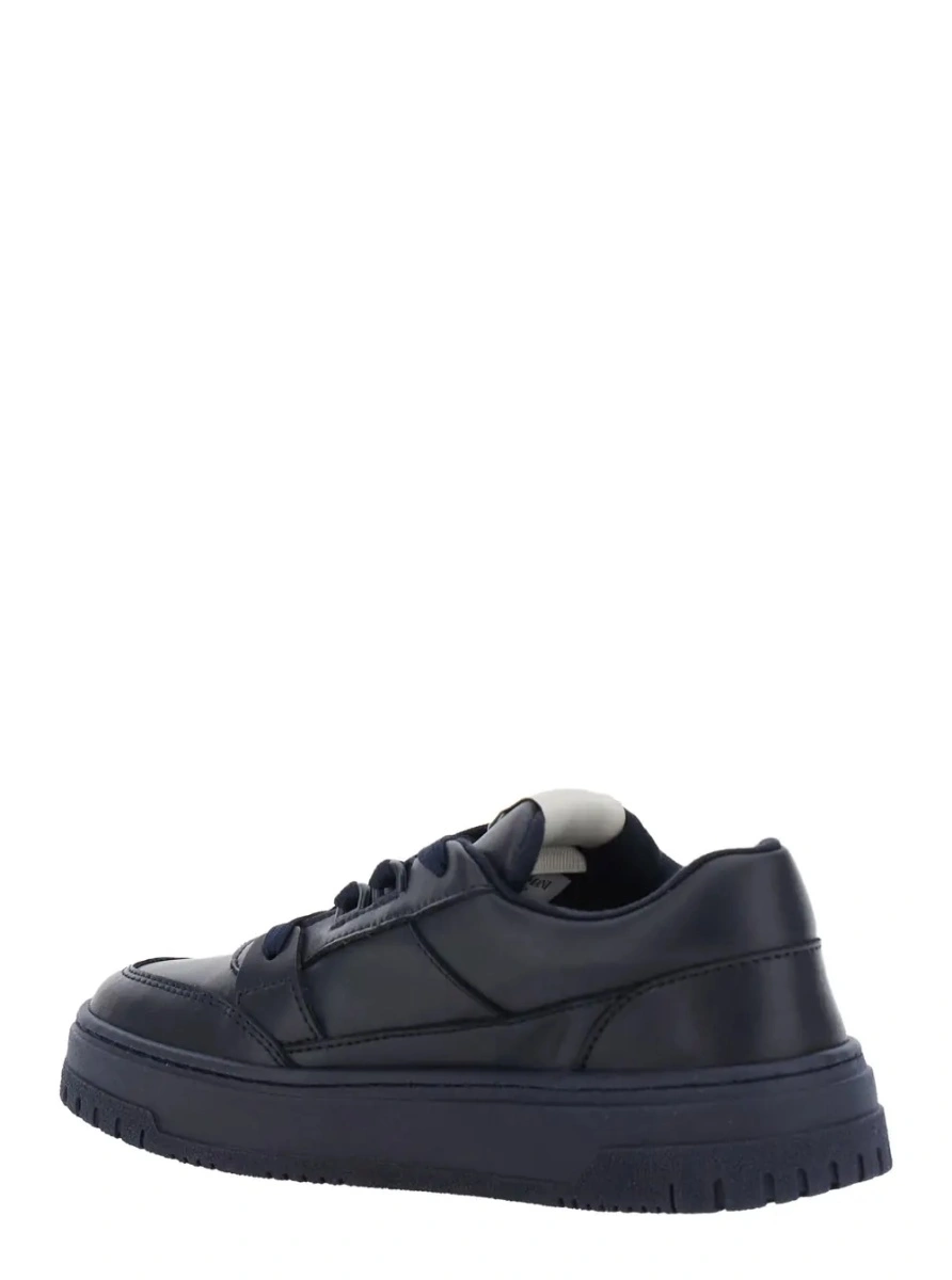 Sneakers EMPORIO ARMANI KIDS albastri din piele - Img 3