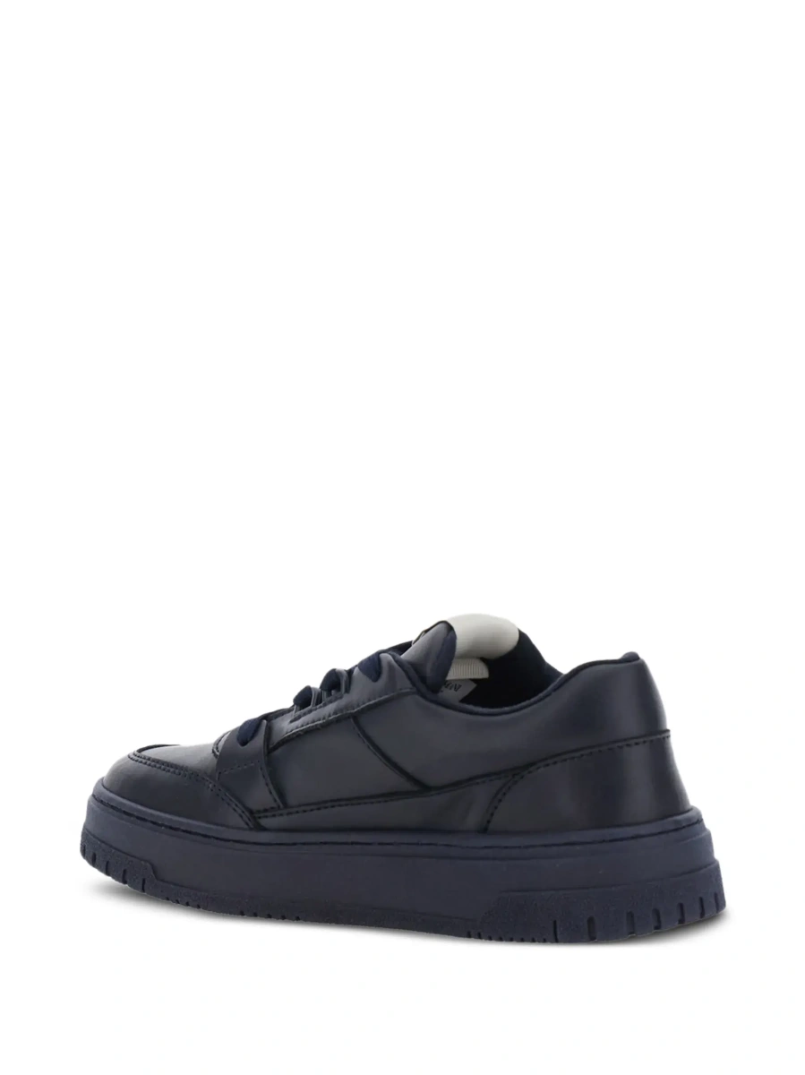 Sneakers EMPORIO ARMANI KIDS albastri din piele - Img 6
