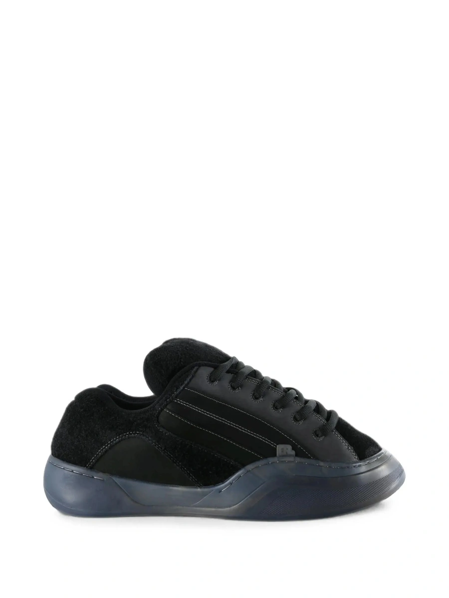 Sneakers ERL negri din piele intoarsa 'Quad Vamp' - Img 7