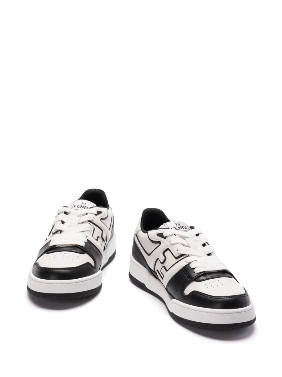 Sneakers Fendi albi din piele - Img 5