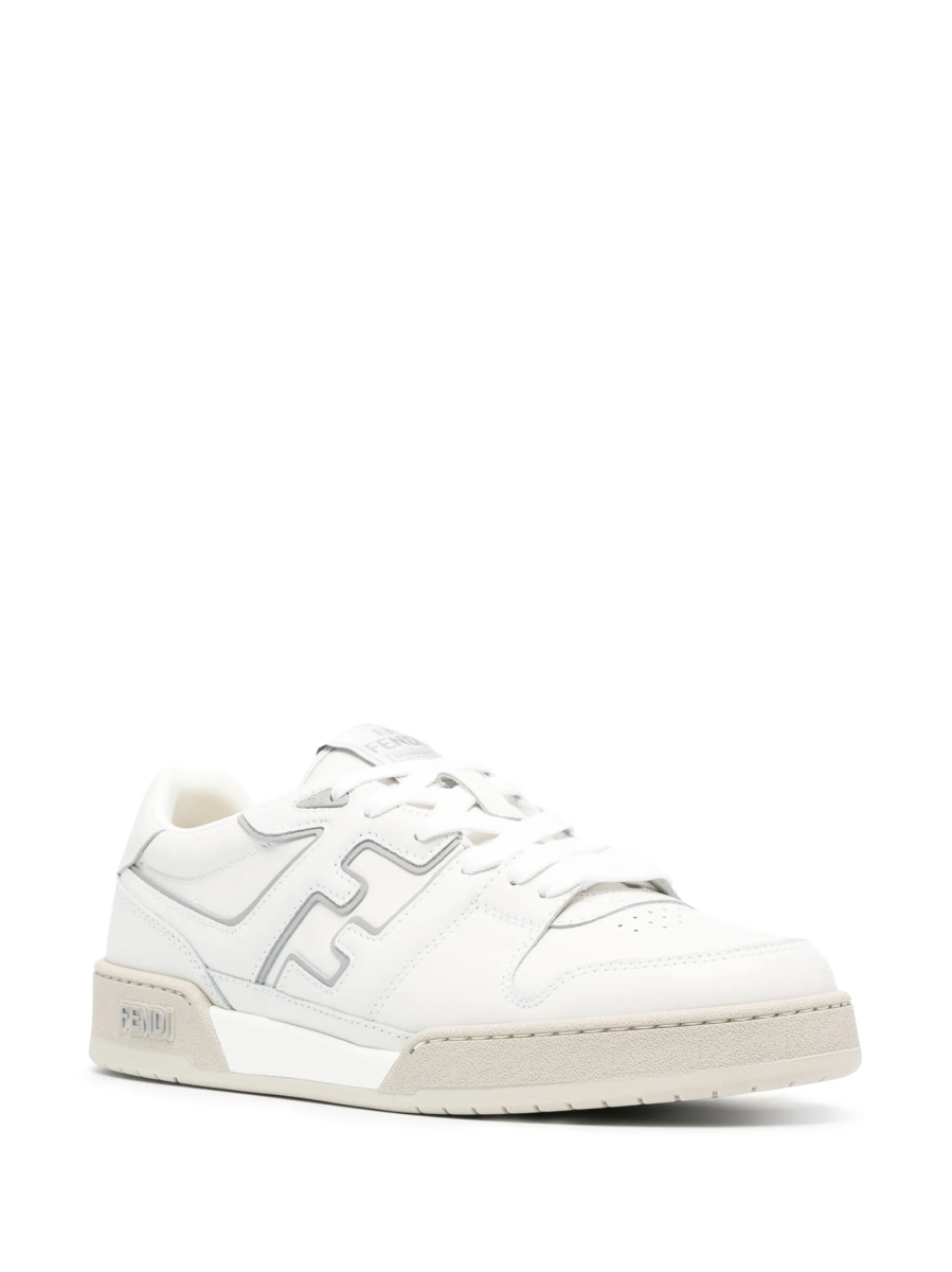 Sneakers Fendi albi din piele - Img 6