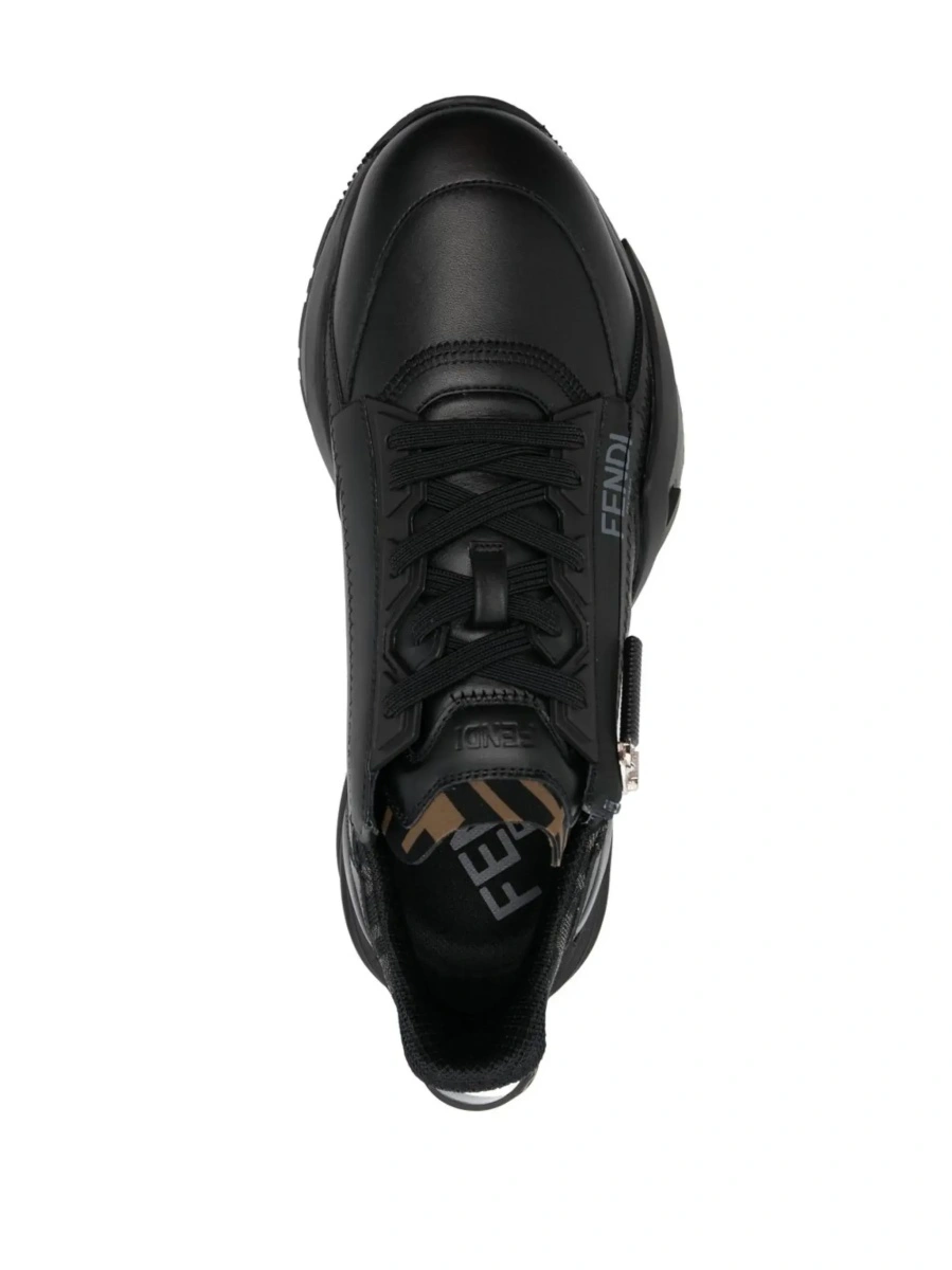 Sneakers Fendi 'Flow' negri din piele - Img 7