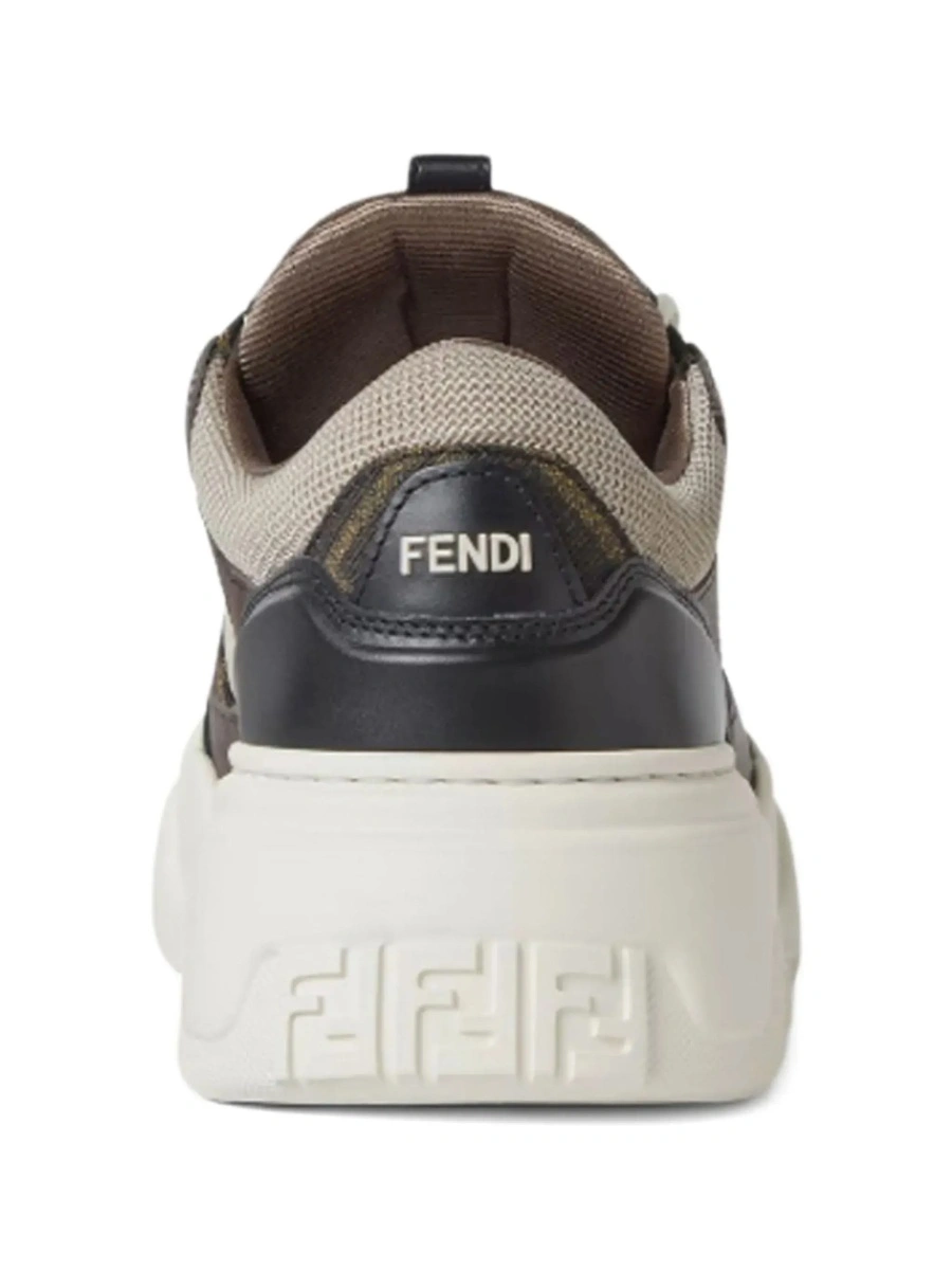 Sneakers Fendi 'Force' multicolor din jacquard FF si piele - Img 6