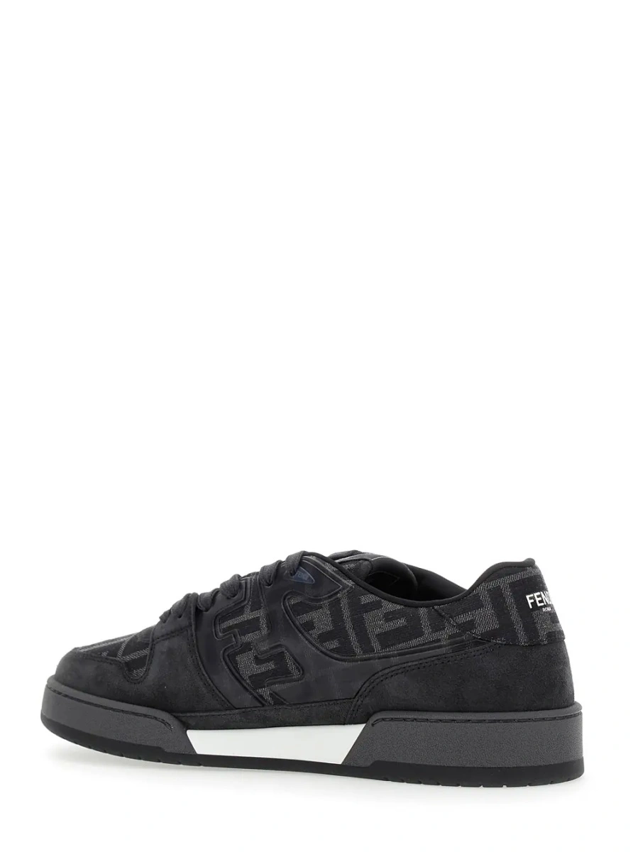 Sneakers Fendi gri din piele 'Match' - Img 3